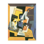 Violin and Glass by Juan Gris, Vintage Cubism Postcards