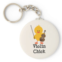 Violin Chick Keychain