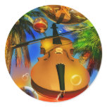 violin dream by Lenny Round Sticker