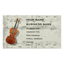 Violin - Music Business Card