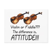 Violin or Fiddle??? Postcard