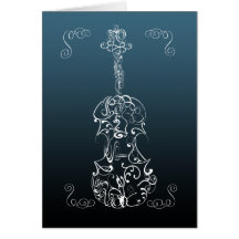 Violin Scrawl Card