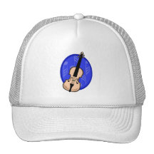 Violin With Blue Notes Background Trucker Hat