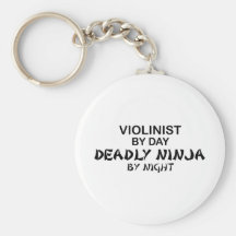 Violinist Deadly Ninja by Night Keychain
