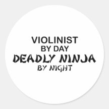 Violinist Deadly Ninja by Night Sticker
