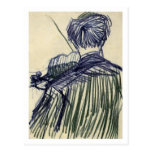 Violinist Seen from the Back, Vincent van Gogh Postcards