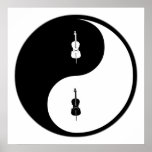 Violoncelle de Yin Yang Affiche
