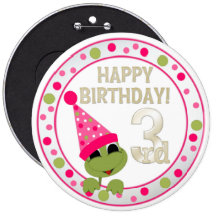 VIP 3rd Birthday Button