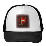 VIP Gold “F” monogram in red and black Mesh Hats