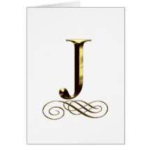 VIP Gold ”J” monogram Cards