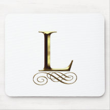 VIP Gold ”L” monogram Mouse Pads