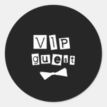 VIP Guest Bow Tie Stickers