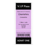 VIP Pass Graduation Party Admission Ticket invitations