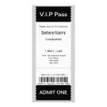 VIP Pass Graduation Party Admission Ticket invitations