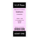VIP Pass Graduation Party Admission Ticket invitations