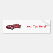 Viper Hard-Top Muscle Car: Candy Apple: Bumper Sticker