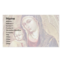 Virgin And Child By Barnaba Da Modena Business Card Template