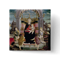 Virgin and Child Enthroned Pinback Button