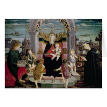 Virgin and Child Enthroned Greeting Card