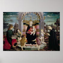 Virgin and Child Enthroned Poster