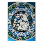 VIRGIN AND CHILD WITH ANGELS, Round Blue Sapphire Card