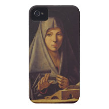 Virgin Annunciate (oil on panel) Case-Mate iPhone 4 Cases