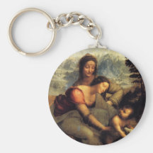 Virgin & Child w/ St.Anne & Lamb Key Chain