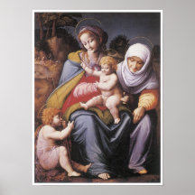 Virgin & Child w/ St. Elizabeth & John the Baptist Posters