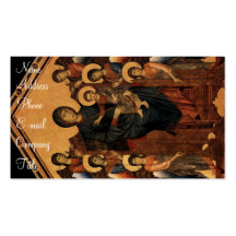 'Virgin Enthroned with Angels' Business Card Templates