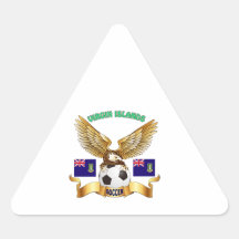 Virgin Islands Football Designs Triangle Sticker