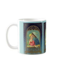 Virgin Mary and Baby Jesus Antique Style Mug