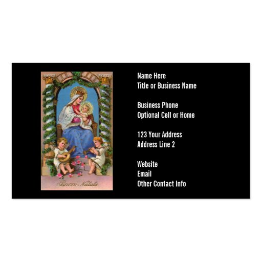 Virgin Mary and Baby Jesus Business Cards