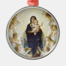Virgin Mary and Jesus with angels Christmas Ornament