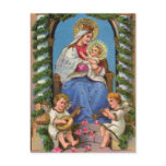 Virgin Mary Baby Jesus Vintage Christmas Postcards