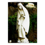 Virgin Mary Garden Statue Greeting Cards
