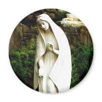 Virgin Mary Garden Statue Magnet