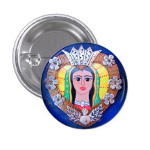 Virgin of Guadalupe Heart button