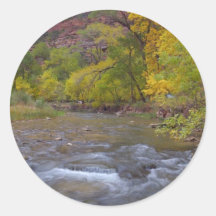 Virgin River Near The End Where The Narrows Start Stickers