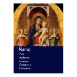 VIRGIN WITH CHILD AND ANGELS ,blue Business Card Templates
