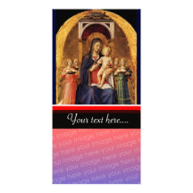 VIRGIN WITH CHILD AND ANGELS PERSONALIZED PHOTO CARD
