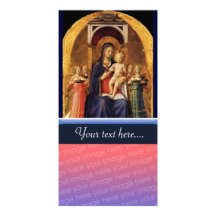 VIRGIN WITH CHILD AND ANGELS PERSONALIZED PHOTO CARD
