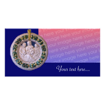 VIRGIN WITH CHILD AND SAINTS PHOTO GREETING CARD