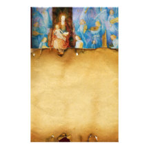 VIRGIN WITH CHILD -CONCERT OF ANGELS  ,Parchment Stationery