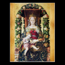 VIRGIN WITH CHILD , Parchment postcards
