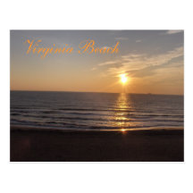 Virginia Beach at sunset Postcard
