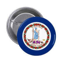 Virginia Flag Pinback Buttons
