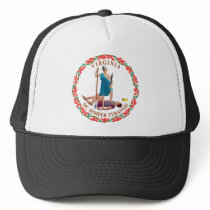 Virginia Flag Theme 01 Trucker Hats