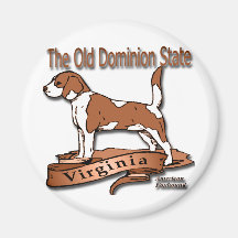 Virginia Old Domion State Dog Fridge Magnet
