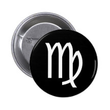Virgo Symbol Pinback Buttons