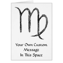 Virgo. Zodiac Astrological Sign. Greeting Card